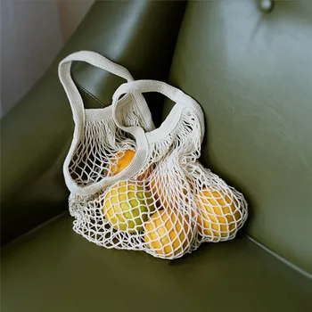 

Portable Organizer Holder Storage For Vegetables Mesh Storage Bags Reusable Hollow Net Bag For Kitchen Hot Sale