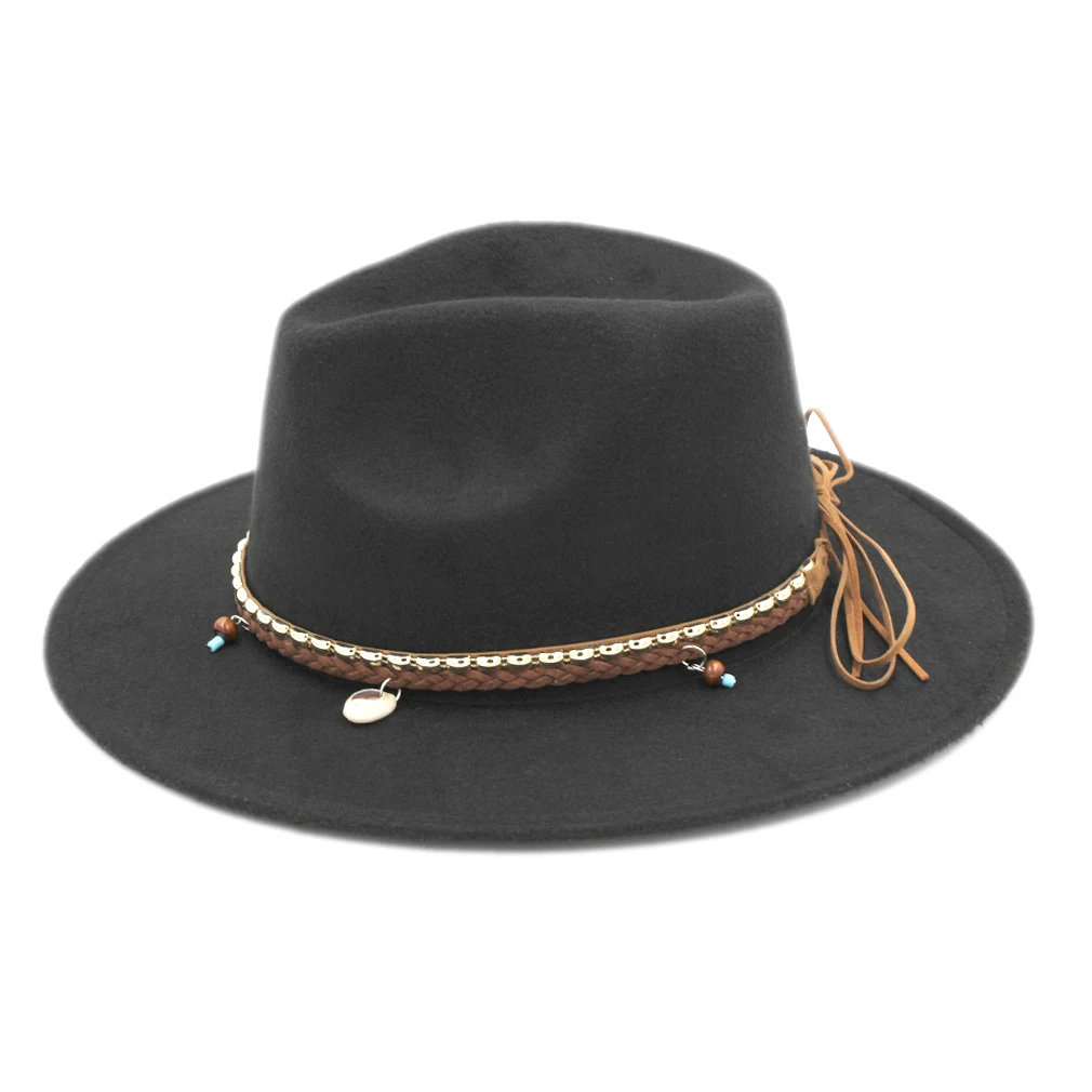 Mistdawn модные унисекс Панама Шапки с плоским козырьком шляпа Fedora зимняя теплая шерсть Смеси Кепки DIY Плетеный шляпная лента Размеры окружности головы 56-58 см