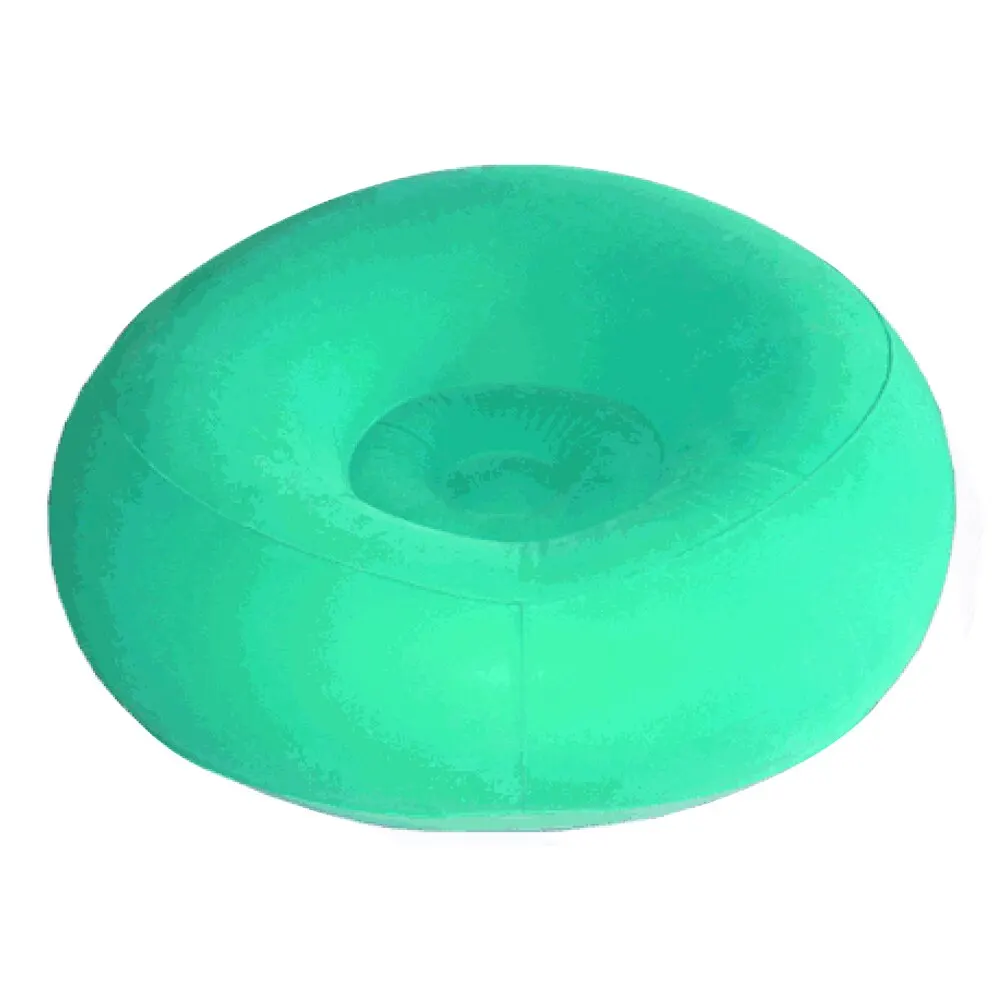Outdoor Foldable Inflatable Lounger Lazy Bag Air Sofa PVC Lazy Sofa in Living Room Office Removable Bean Bag Pouf for Camping - Цвет: Зеленый