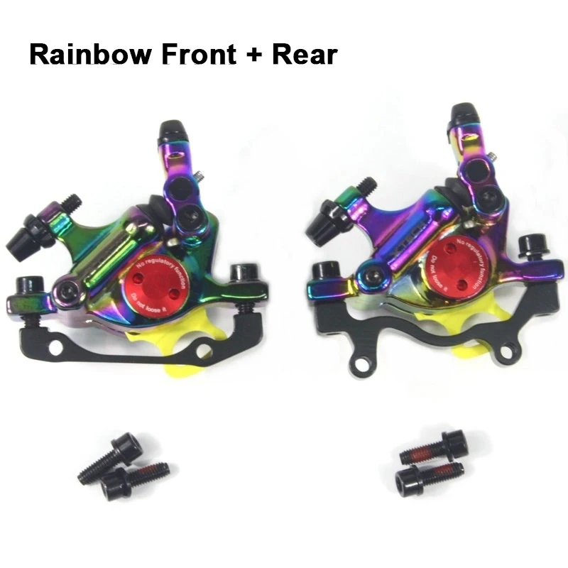 Rainbow Front Rear ZOOM HB100 MTB линия тяга гидравлический дисковый тормозной суппорт Горная дорога велосипед дисковый тормозной суппорт набор передний и задний цветной суппорт - Цвет: Rainbow Front Rear