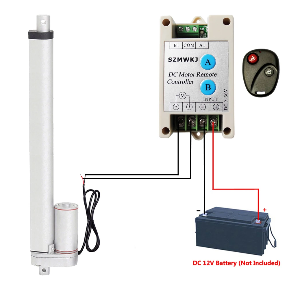 Фото DC 12V Вольт 220lbs 400 мм/16 дюймов тактный линейный привод мотор и пульт дистанционного DC 12V Вольт 220lbs 400 мм/16 дюймов тактный линейный привод мотор и пульт дистанционного