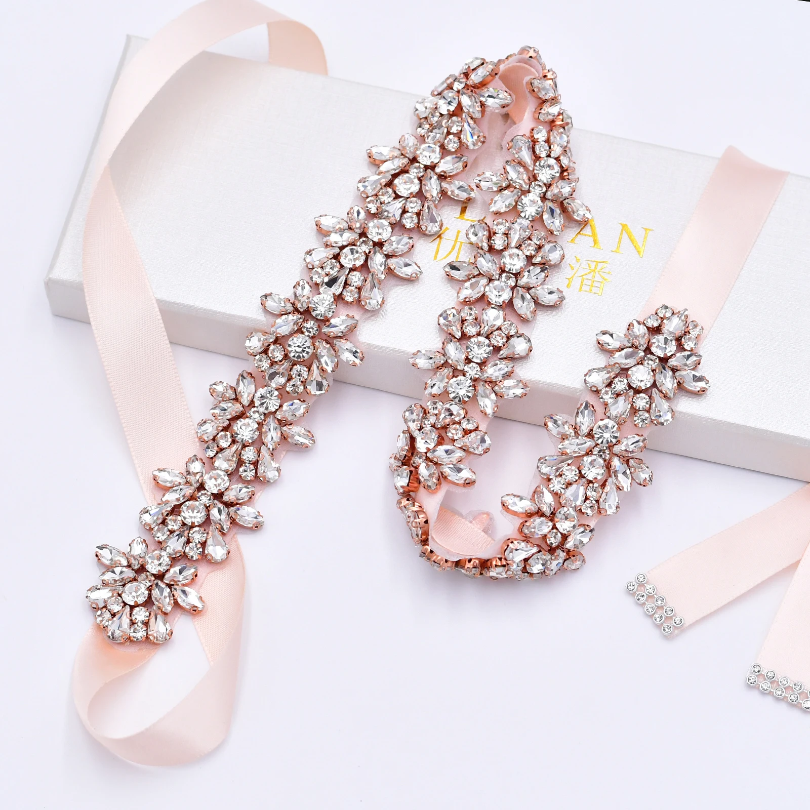 Wedding Silver Rose Gold Bridal Belt Party Gown Dresses Accessories Wedding Sashes Belt Crystal Bridal Sash Bride Belt for Women Wedding Silver Rose Gold Bridal Belt Party Gown Dresses Accessories Wedding Sashes Belt Crystal Bridal Sash Bride Belt for Women