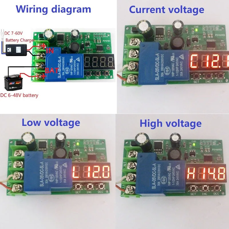 ABGN Hot-0-30A 7.4V 12V 14.8V 24V 48V Lead-Acid Ni-Cd Ni-MH Li-ION Li-PO Lithium Battery Charging Protection Board Module