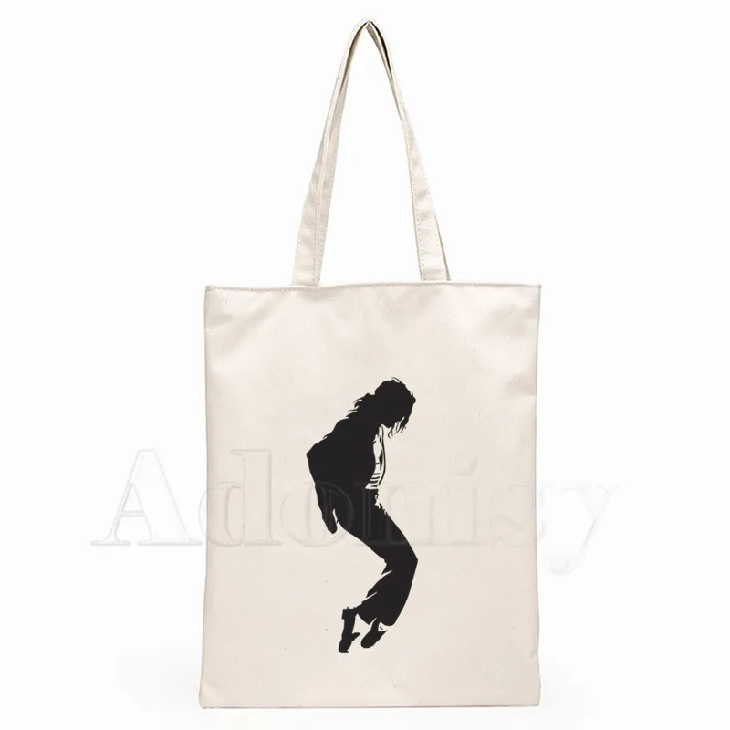 

MJ Produced To Commemorate Michael Jackson Shoulder Canvas Bags Large Capacity College Harajuku Handbag Women Bag Shopping Bag