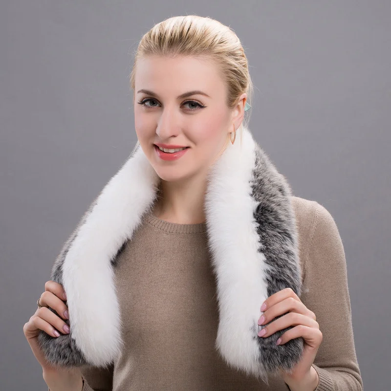 MIARA.L New fox fur collar genuine fox fur collar scarf winter ladies warm scarf