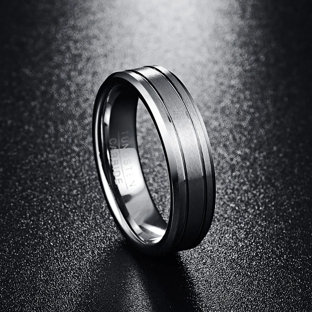 Stainless Steel Matte Finished Grid// Checker Flat Band Ring