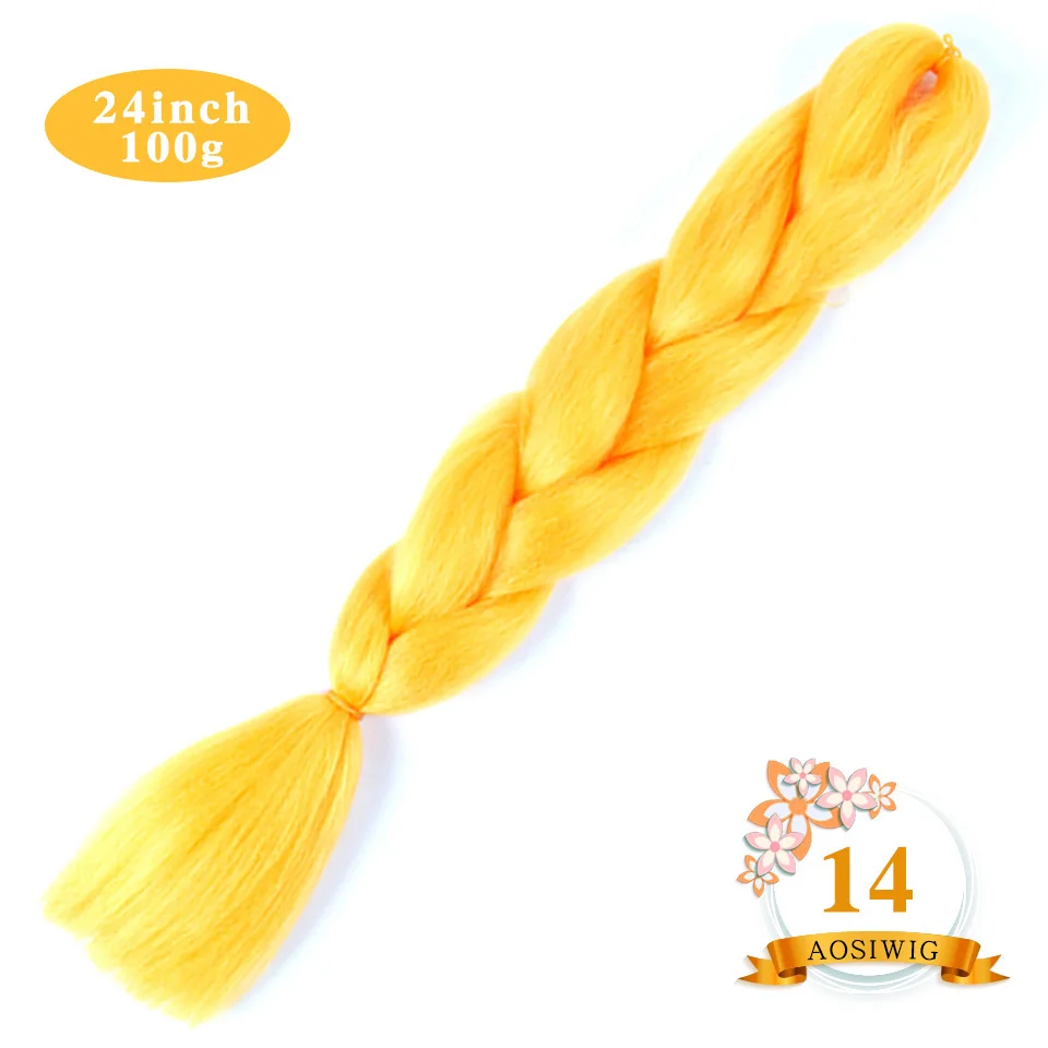 P1B/613 AOSIWIG 24 ''100 г/упак. синтетические Омбре косички волос крючком косички Прически наращивание волос фиолетовый розовый черный - Цвет: P1B/613