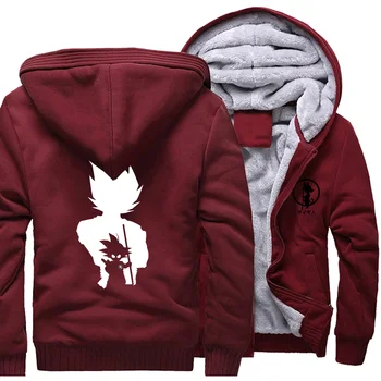 

New Winter 2019 Hoody Sweatshirt Raglan Dragon Ball Anime Japan Cartoon Streetwear Fashion Hip Hop Fleece Hoodies Warm Clothing