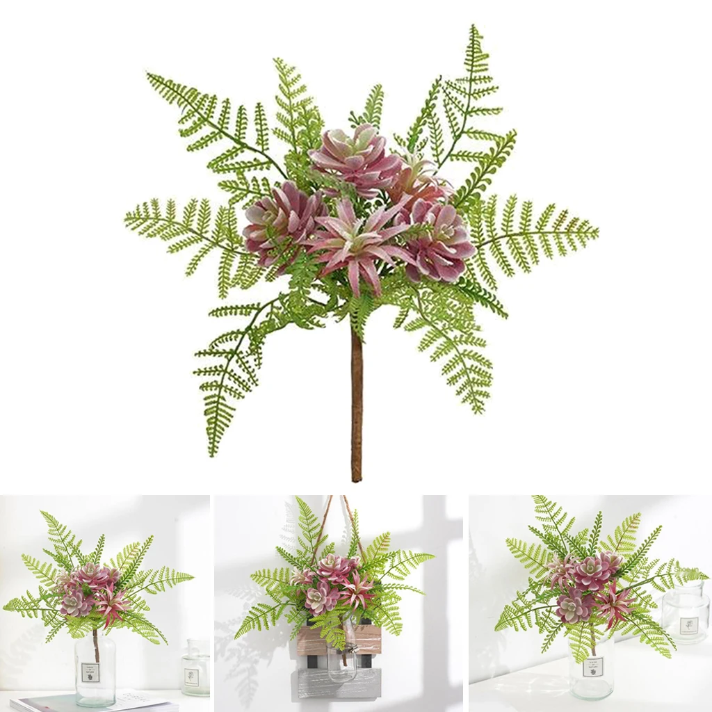 Artificial Succulents Plants Home Garden Decoration Flower Unpotted and Realistic Textured, Easy Clean