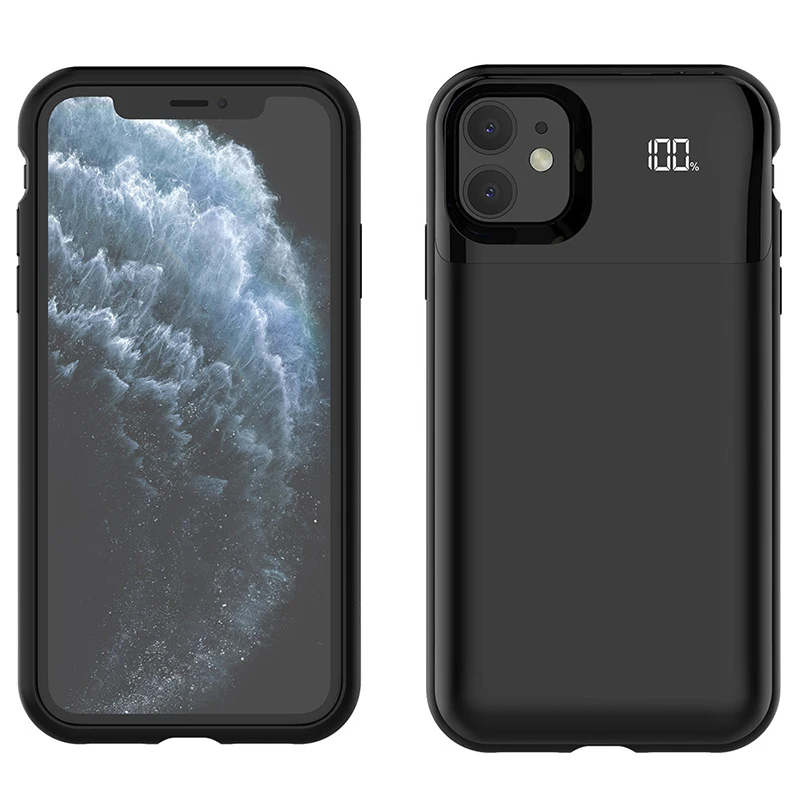

5500 Mah For IPhone 11 Battery Charger Case Digital Display Portable Power Bank For iPhone 11 Charger Case