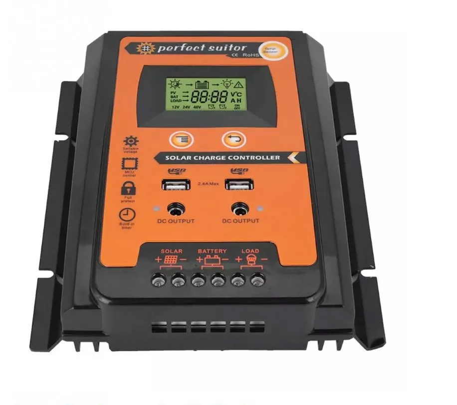 Контроллер Заряда MPPT PWM 12V 24V 30A регулятор заряда батареи Солнечная панель двойной