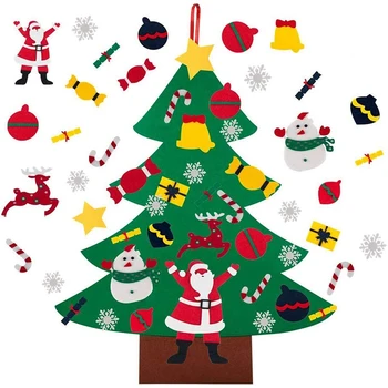

96 cm DIY Felt Christmas Tree for DIY Christmas Decorations, Wall Hanging Christmas Tree Home Decoration, Gifts
