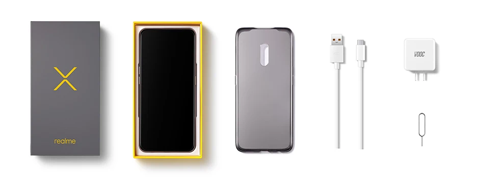Мобильный телефон Realme X 8 ГБ 128 ГБ 6,5" Android 9 Восьмиядерный 16MP+ 48MP+ 5MP камера отпечатков пальцев смартфон с play store