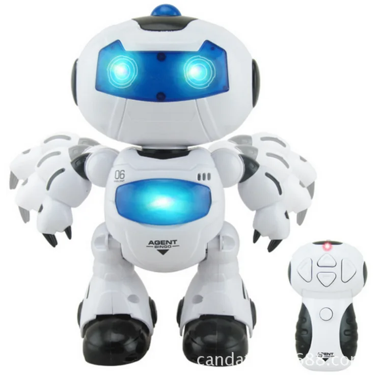 

New Hot Selling Hot Sales Light And Sound Remote Control Dancing Walk Robot Automatic Presentation Children'S Educational Toy Mo