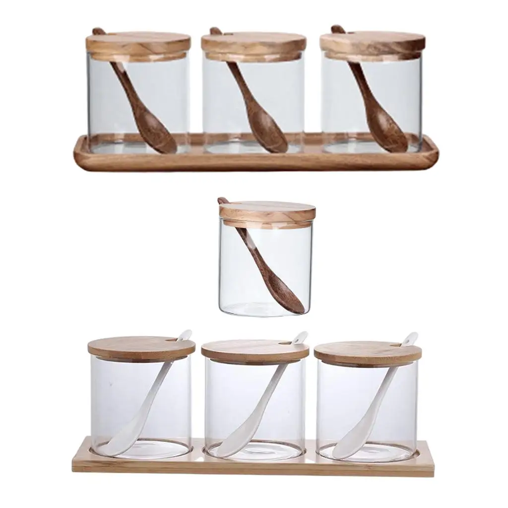 Condiment Canisters Spice Box Kitchen Accessory Seasoning Box With