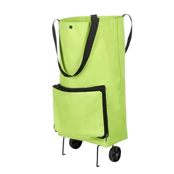 

Foldable Multifunction Shopping Trolley Bag with Wheels Wheels Reusable Reusable Green Storage Bag Water Proof