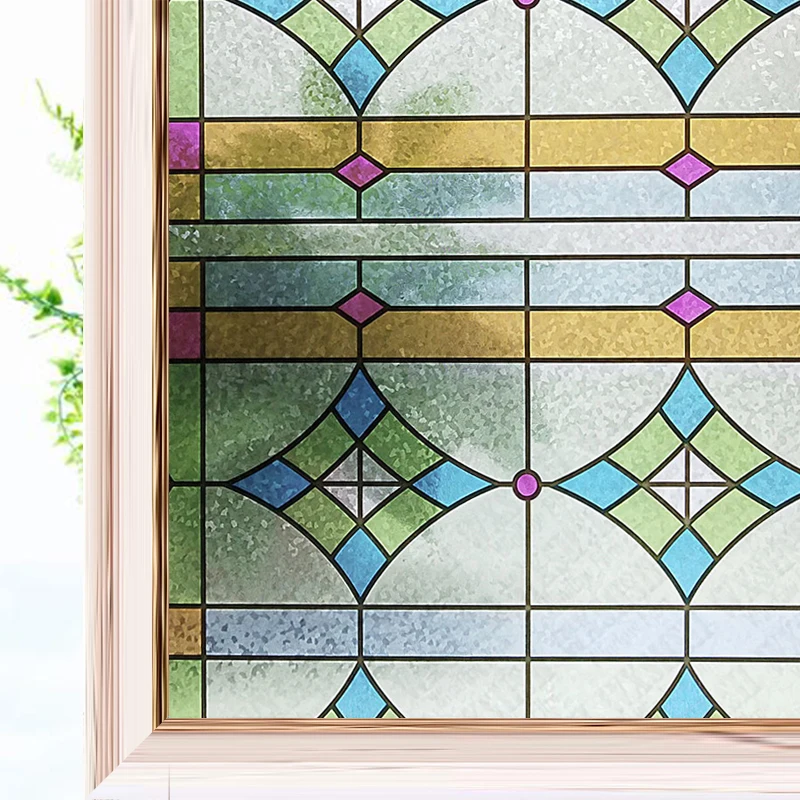 

Stained vinyl Decorative Window Cover Films 3D Static Privacy Protective Self adhesive Glass Sticker Sun Protection Window decal