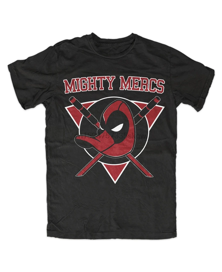 Классная футболка Mighty Merc уличная с изображением Дэдпул химиchangasuperteamneuducksanti Hero |