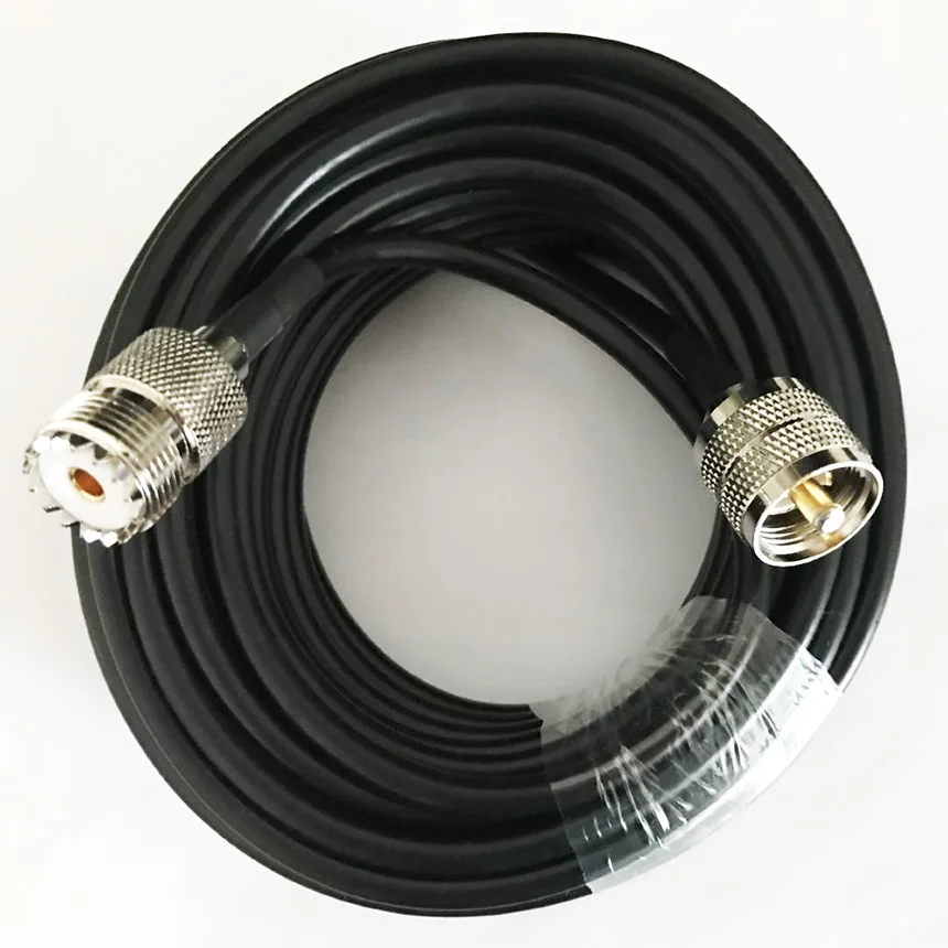 Коаксиальный кабель RG58 UHF PL259 штекер к SO239 гнездовой разъем кокс 50 см 1 м 2 3 5 10 15 20 30