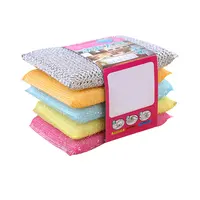 Kitchen nonstick oil scouring pad oil cleaning cloth washing cloth to wash cloth towel brush bowl cloth sponge 4 pcs 6