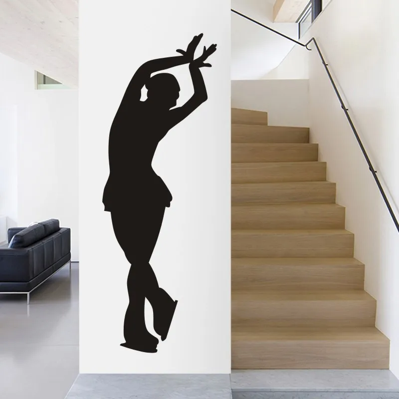 Figure Skating Wall Sticker Decal Skiing Posters Vinyl Decals Pegatina Decor Mural Car Ice Dance | Дом и сад