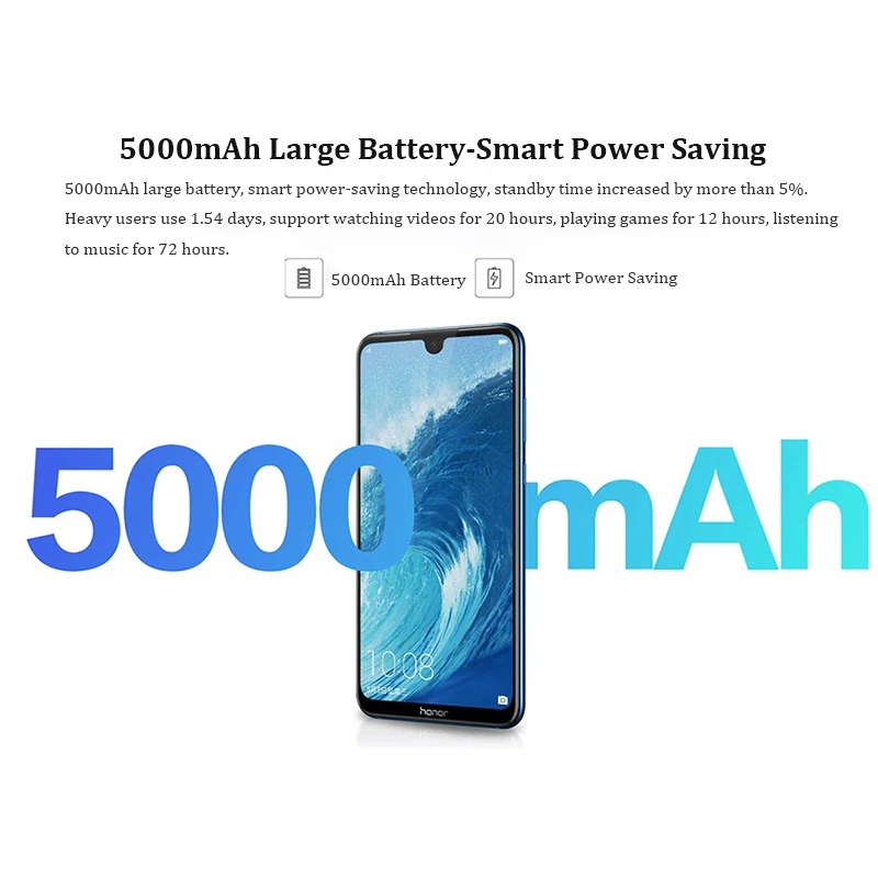 Смартфон Google Play Honor 8X Max, 7,12 дюймов, большой экран, глобальная ПЗУ, Дополнительное обновление OTA, Android 8,1, Восьмиядерный, 5000 мАч, отпечаток пальца