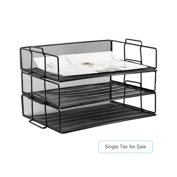

Stackable Desk File Document Letter Tray Organizer Mesh Collection Storage for Home Office Classroom