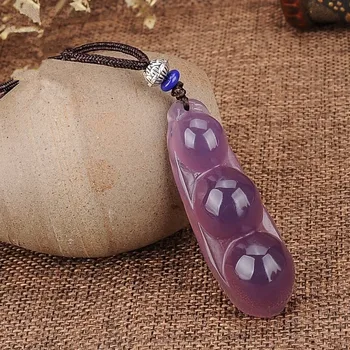 

Emperor Purple Chalcedony Large Green Bean Pendant Ashtray Purple Agate Pendant Jade Auspicious Jade Pendant Amethyst Pendant