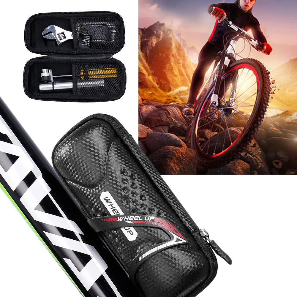 WHELL UP велосипедная сумка Водонепроницаемый велосипед сумка MTB сумка для ремонта велосипедных бутылок Набор инструментов встроенный сетчатый мешок Велоспорт для велосипедных аксессуаров