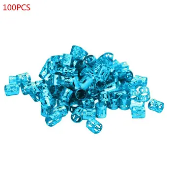 

100 Pcs Mixed Dread Lock Dreadlocks Gold and Plated Beads Metal Cuffs Hair Decoration Filigree Tube