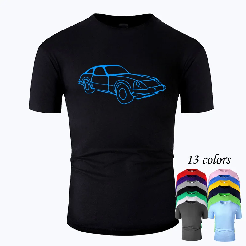 

Cool Car Line Art O Neck Cotton T Shirt Men and woman Unisex Summer Short Sleeve Designed Simple Style Casual Tee m01025