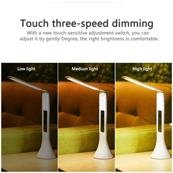 

LED Night lights Desk Lamp Foldable Dimmable Touch Table Lamp with Calendar Temperature Alarm Clock Table Light