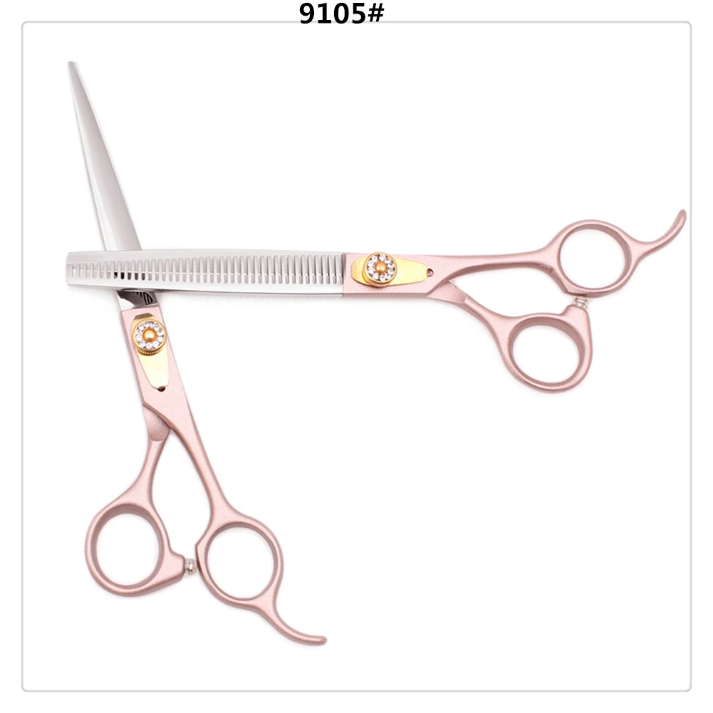  Professional Scissors Set AQIABI 5.5" 6" Stainless Rose Gold Hair Scissors Thinning Shears Cutting Scissors Barber Shop A9105-A
