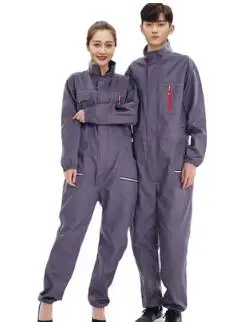S-5XL, новинка, Мужская одежда для обслуживания, износостойкий комбинезон, комбинезон для мужчин, со стоячим воротником, для отдыха, цельные штаны, плюс размер, брюки - Цвет: gray