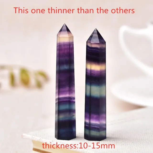 30 Color Natural Stones Crystal Point Wand Amethyst Rose Quartz Healing Stone Energy Ore Mineral Crafts Home Decoration 1PC Colored Fluorite