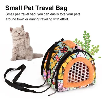 

Squirrel Hamster Soft Bed Washable Canvas Shoulder Strap Mole Guinea Pig With Handle Totoro Multifunction Small Pet Travel Bag