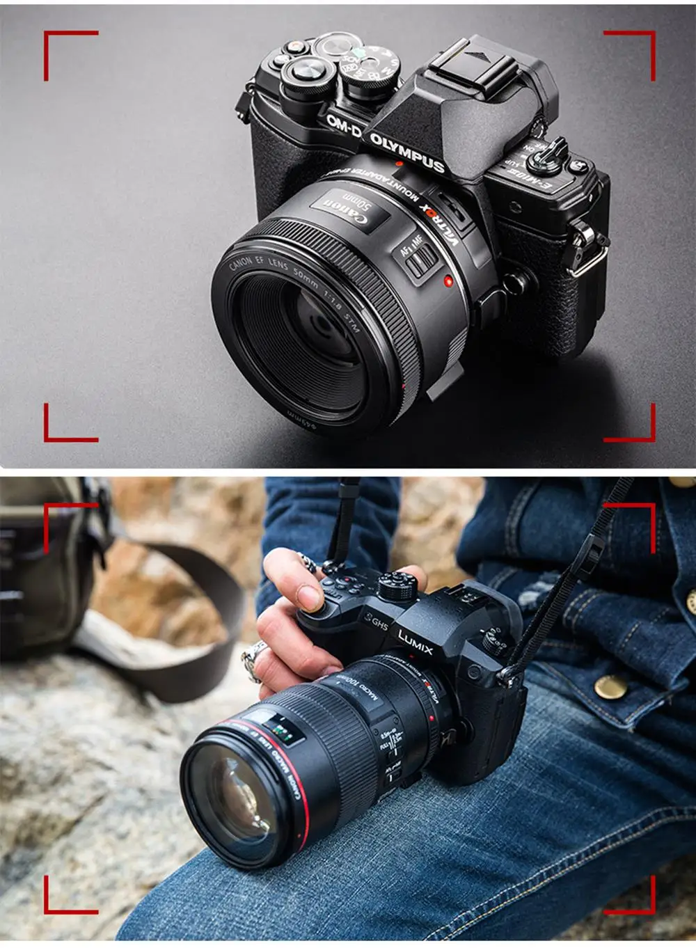 Адаптер для объектива камеры Viltrox EF-M2 II для объектива Canon EF для камеры Panasonic Olympus M43 s 0.71x адаптер с автофокусом для GH4 GH5 GF6