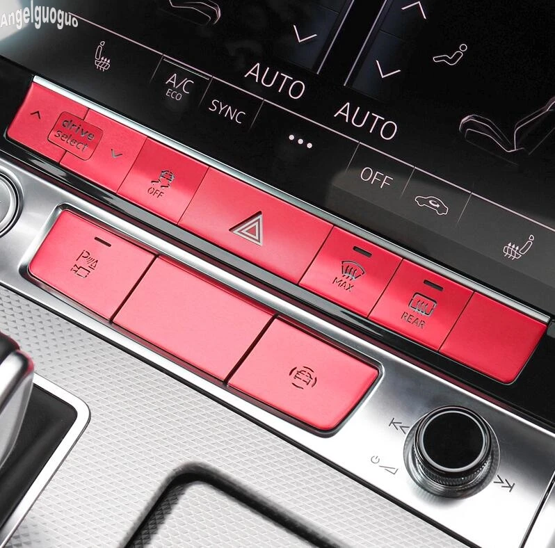 3 цвета для AUDI A6 A6L-21 аксессуары для автомобиля центральная консоль Кнопка привода Выбор предупреждающий переключатель крышка защита переменного тока наклейка LHD