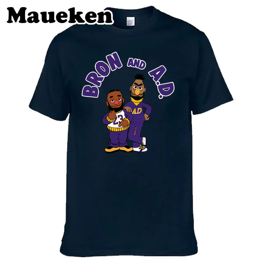 Мужская футболка BRON AND AD 23 LeBron James 23 Anthony Davis 3 одежда футболка мужская футболка с круглым вырезом W19100801