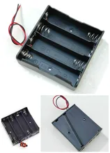 18650 4 Slot  Power Bank Cases Battery Storage Box Batteries Clip Holder Container With Wire Lead Pin 7.6x8.1x2cm/1pcs