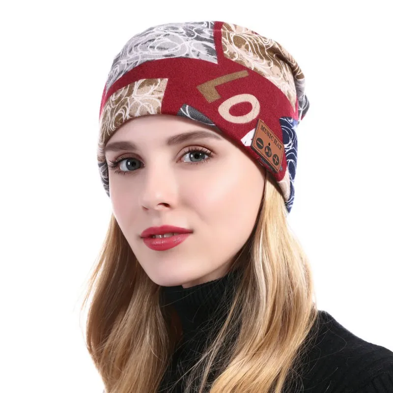 Bluetooth 4,2 шапка с наушниками два в одном Beanie Мужская и женская Беспроводная музыкальная шапка с наушниками без рук с микрофоном