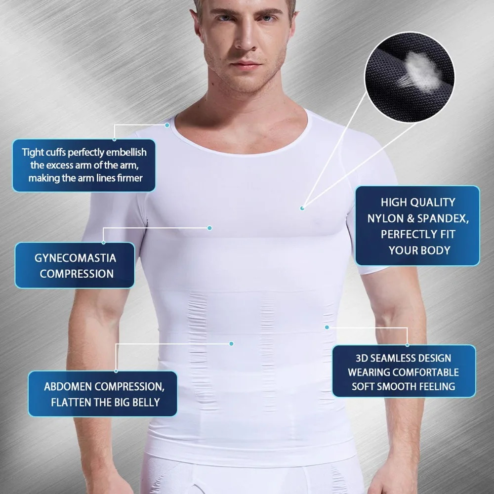 CXZD New Skinny Shaper Body building Fat Burn Chest Tummy Shirts