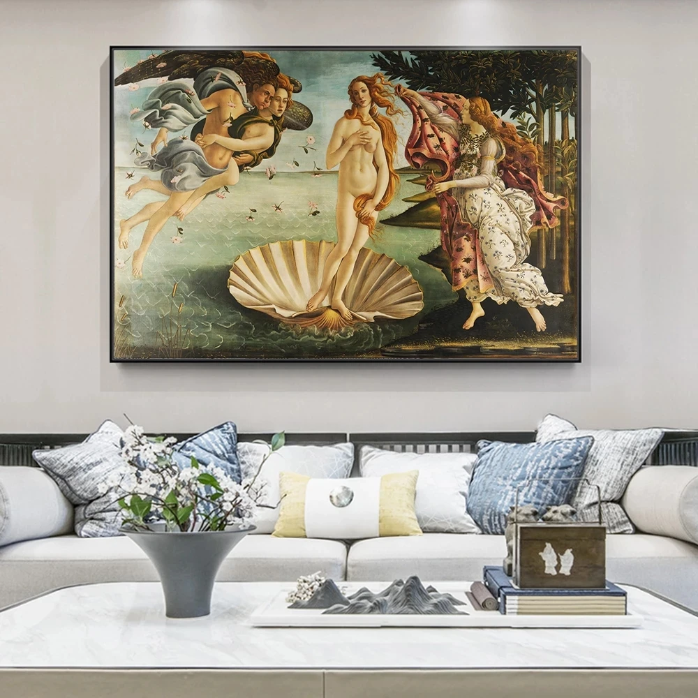 The Birth of Venus by Botticelli картины на холсте репродукции стене художественные плакаты и