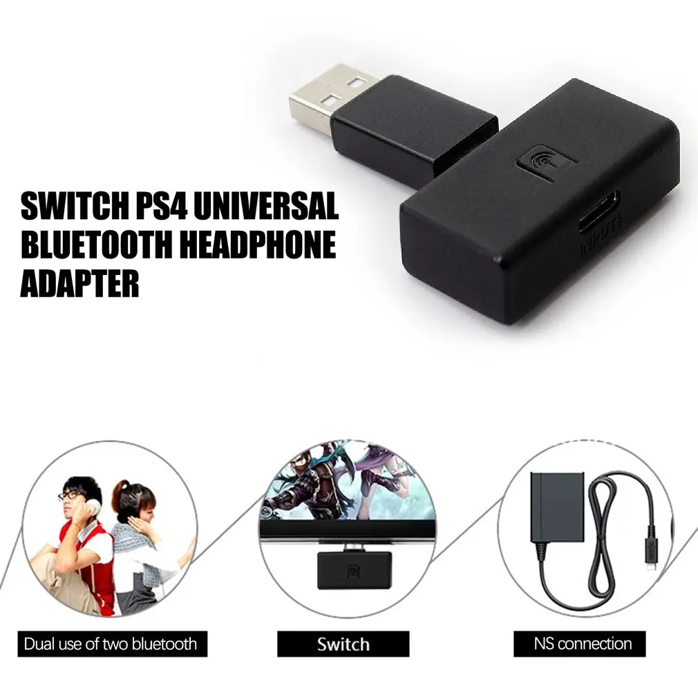 Портативный с микрофоном беспроводной приемник с гарнитурой Bluetooth ключ аудио usb-передатчик для PS4/переключатель/PC хост