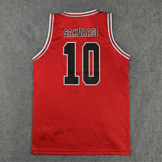 TYOMOYT Anime Slam Dunk Sakuragi Hanamichi Jersey Cosplay Costume Shohoku School Rukawa Kaede Basketball Sportswear Kaede Rukawa Uniform, Women's, Size: Small