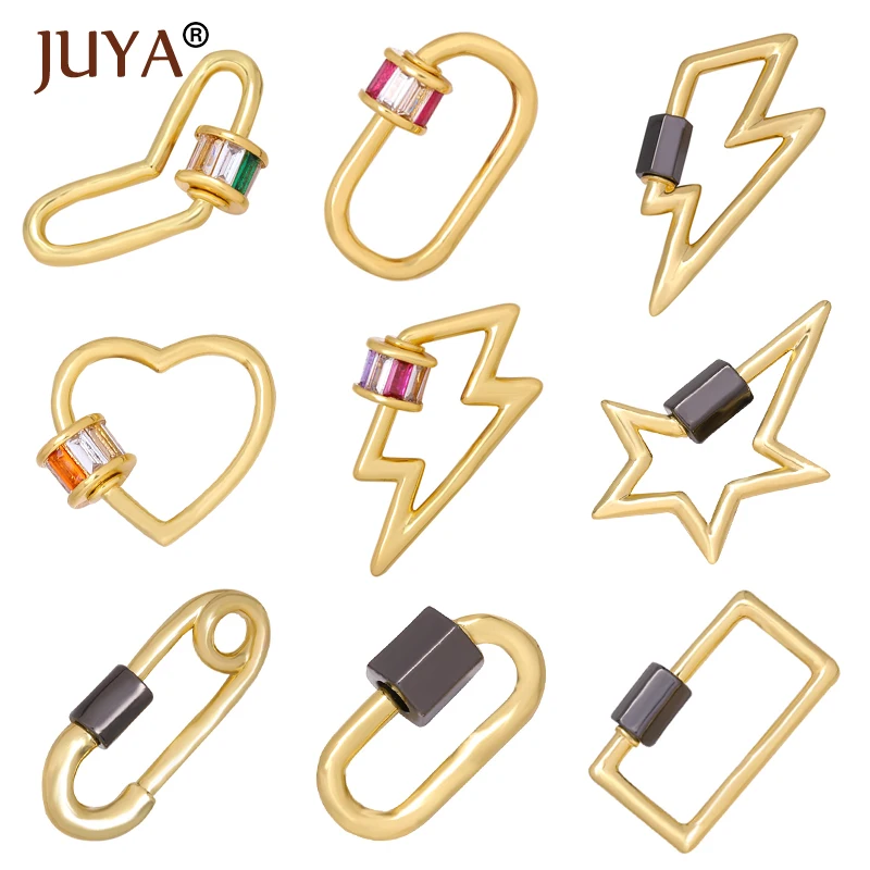 

Ювелирные изделия Juya, винтовые застежки, подвеска, ожерелье, подвески для «сделай сам», Женское Ожерелье, аксессуары, соединитель для браслета, рукоделие