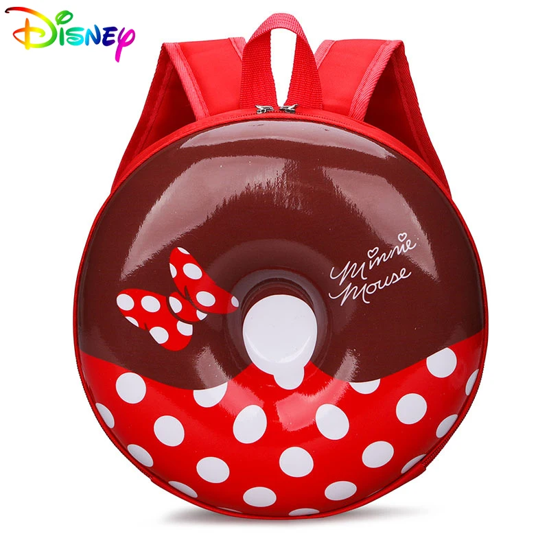 Disney Mickey Mouse Cartoon Backpack Bags For Baby Girls Frozen Donut Waterproof Handbags Kindergarten Minnie Shoulder Packages