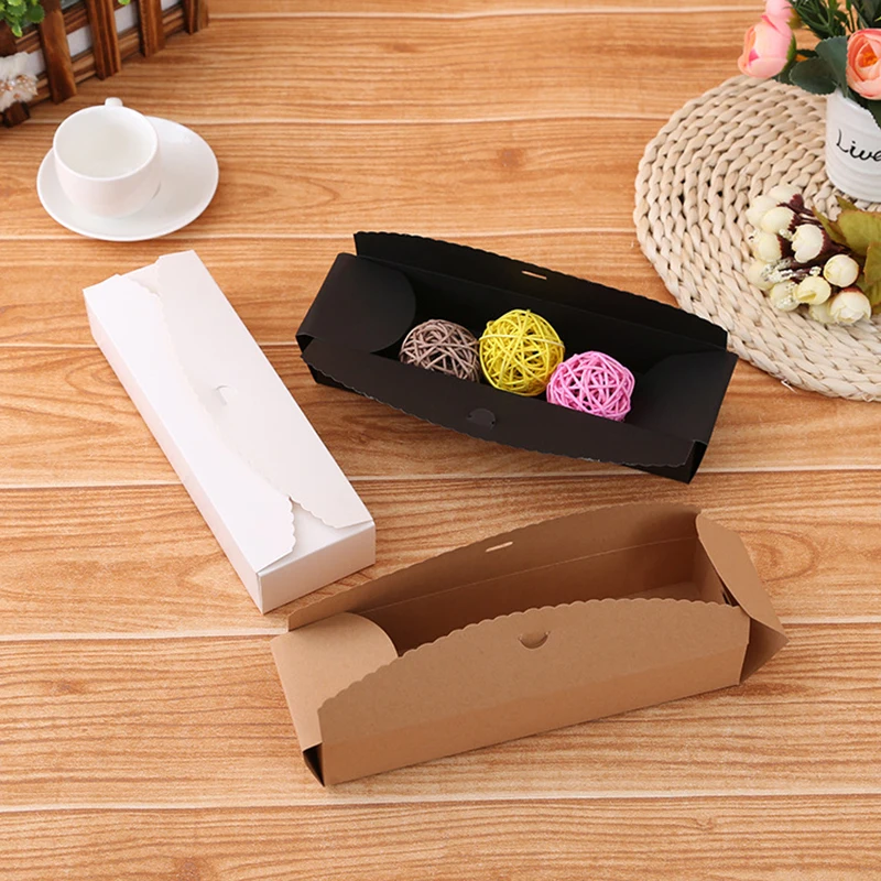 

MissYe Store 10pcs/lot Rectangular gift foldable christmas cake boxes popcorn paper box for cookie food snack candy nougat