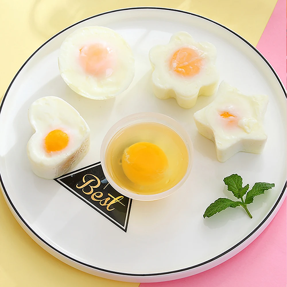 4Pcs/Set Safety Material Steamed Egg Tool Cute Steamed Egg Mold Non-Stick Baby Food Supplement Tool Cooking Tools Egg Tools