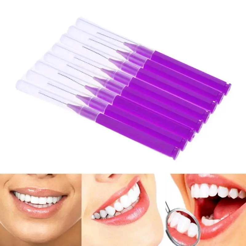 8pcs/pack Floss Sticks Tooth Flossing Head Hygiene Dental Plastic